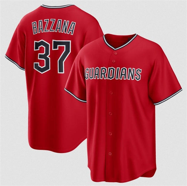 Cleveland Guardians #37 Travis Bazzana Red Alternate Limited Stitched Jersey - Main View