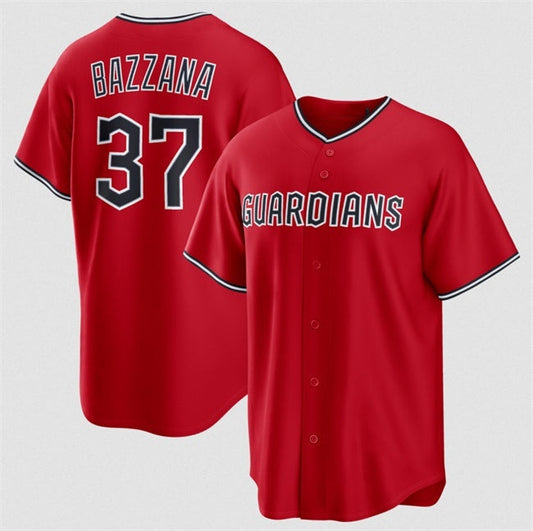 Cleveland Guardians #37 Travis Bazzana Red Alternate Limited Stitched Jersey - Main View