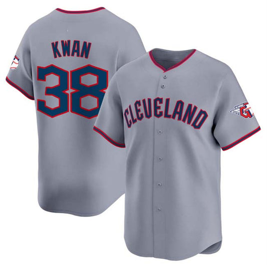 Cleveland Guardians #38 Steven Kwan Gray 2025 Alternate Limited Stitched Baseball Jersey - Main View