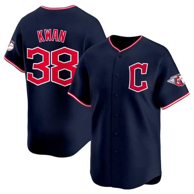 Cleveland Guardians #38 Steven Kwan Navy 2025 Alternate Limited Stitched Baseball Jersey - Main View