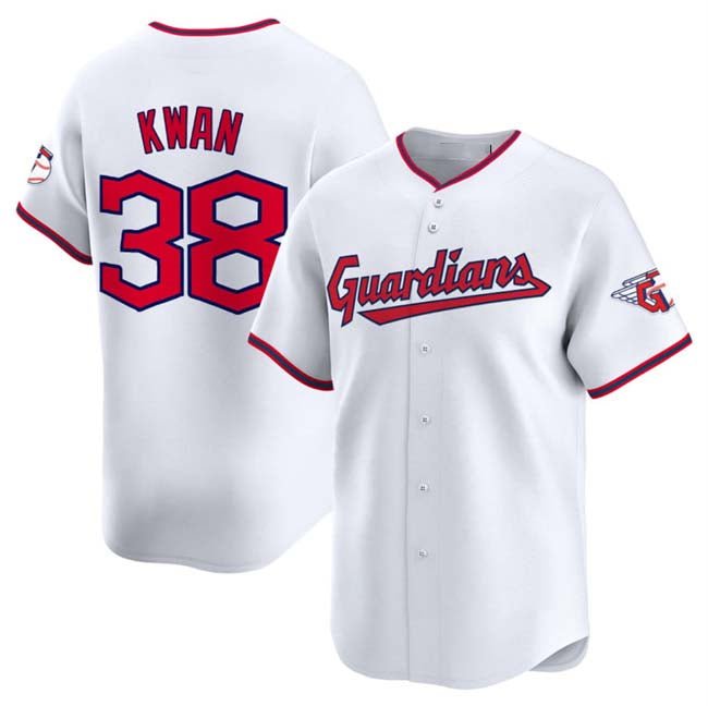 Cleveland Guardians #38 Steven Kwan White Home Limited Stitched Baseball Jersey - Main View