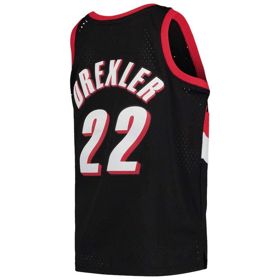 P.Trail Blazers #22 Clyde Drexler Mitchell & Ness  1991-92 Hardwood Classics Swingman Jersey Icon Edition Black Stitched American Basketball Jersey - Main View