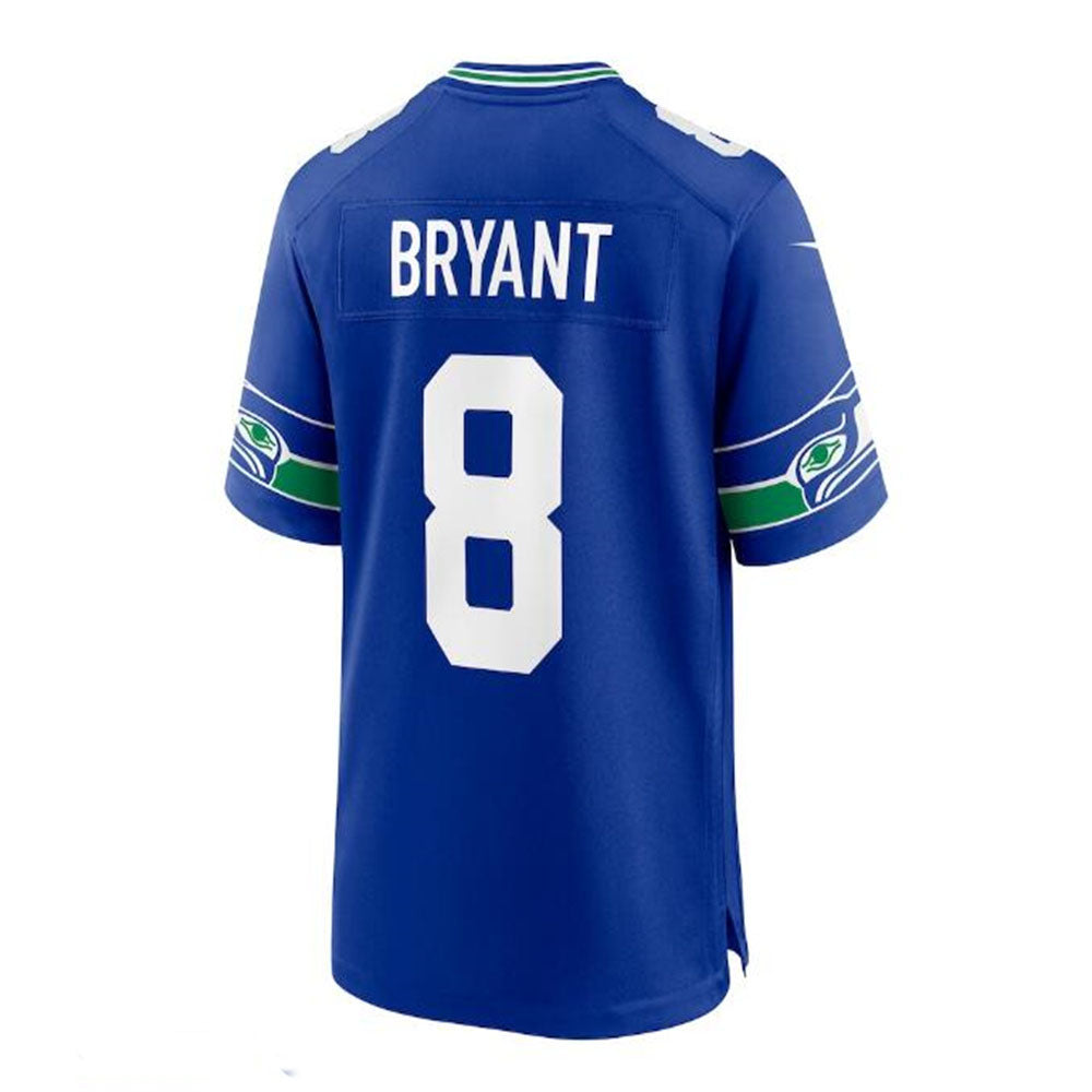 S.Seahawks #8 Coby Bryant Throwback Player Game Jersey - Royal Stitched American Football Jerseys - Main View