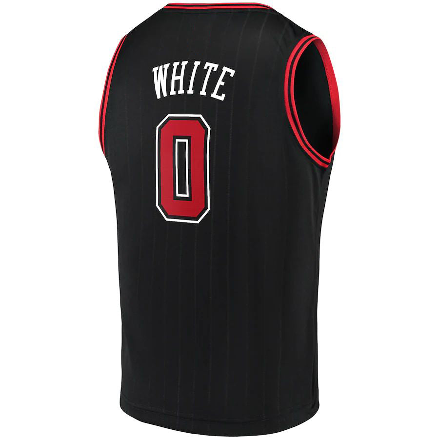 C.Bulls #0 Coby White Fanatics Branded Fast Break Replica Jersey Statement Edition Black Stitched American Basketball Jersey - Main View