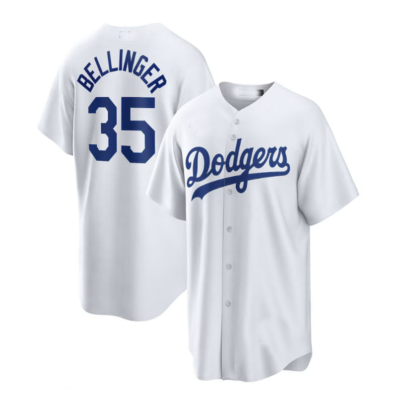 Los Angeles Dodgers #35 Cody Bellinger Cody Bellinger Home Replica Player Name Jersey - White Baseball Jerseys - Main View