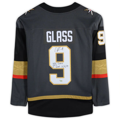 V.Golden Knights #9 Cody Glass Fanatics Authentic Autographed Breakaway Jersey with Multiple Inscriptions Stitched American Hockey Jerseys - Main View
