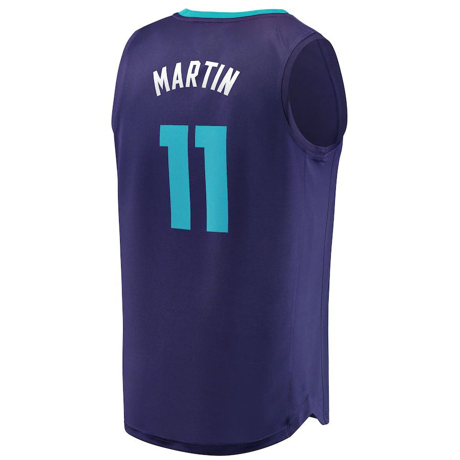 C.Hornets #11 Cody Martin Fanatics Branded Fast Break Replica Player Jersey Statement Edition Purple Stitched American Basketball Jersey - Main View