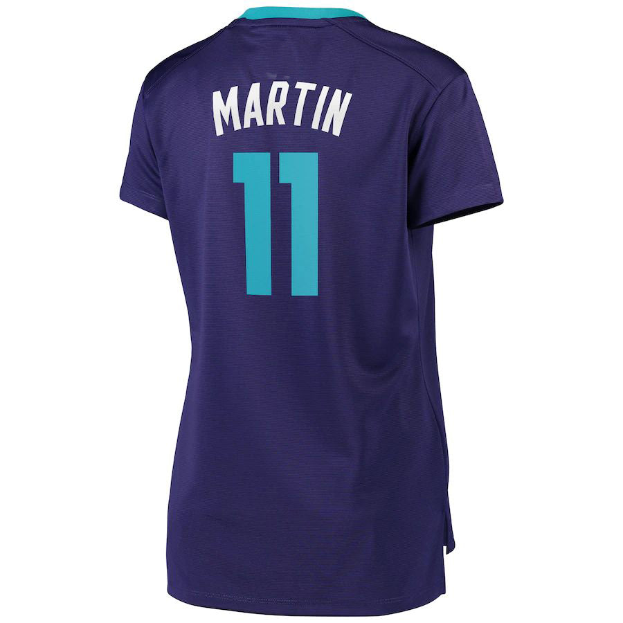 C.Hornets #11 Cody Martin Fanatics Branded Women's Fast Break Replica Player Jersey Statement Edition Purple Stitched American Basketball Jersey - Main View