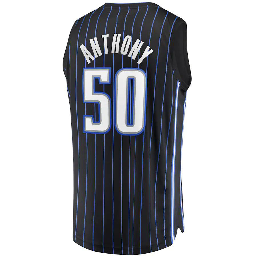 O.Magic #50 Cole Anthony Fanatics Branded  2020  Draft First Round Pick Fast Break Replica Jersey Icon Edition Black Stitched American Basketball Jersey - Main View