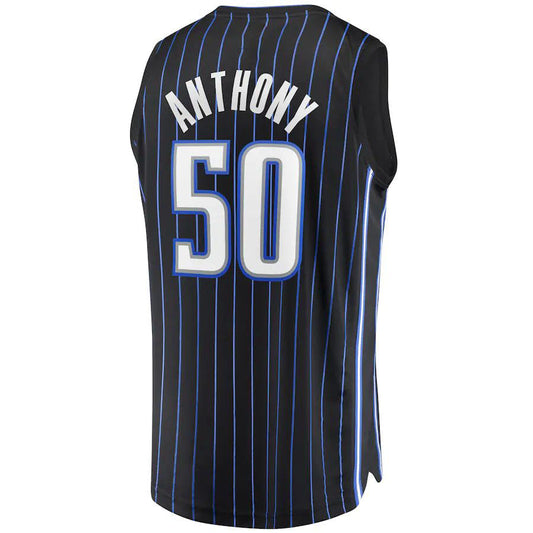 O.Magic #50 Cole Anthony Fanatics Branded  2020  Draft First Round Pick Fast Break Replica Jersey Icon Edition Black Stitched American Basketball Jersey - Main View