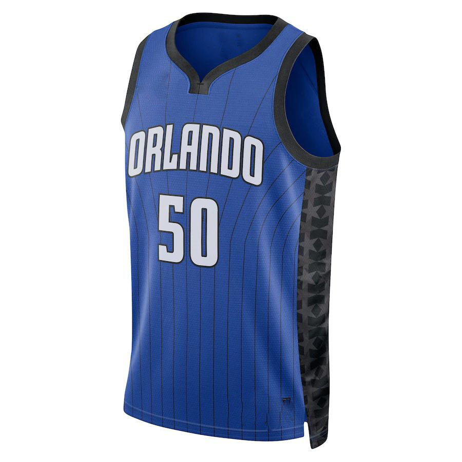 O.Magic #50 Cole Anthony Jordan Brand 2022-23 Statement Edition Swingman Jersey Blue Stitched American Basketball Jersey - Main View