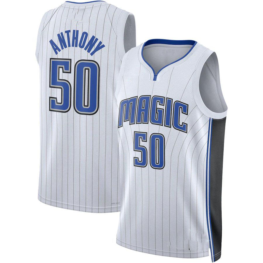 O.Magic #50 Cole Anthony Unisex 2022-23 Swingman Jersey Association Edition White Stitched American Basketball Jersey - Main View