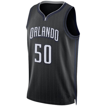 O.Magic #50 Cole Anthony Unisex 2022-23 Swingman Jersey City Edition Black Stitched American Basketball Jersey - Main View