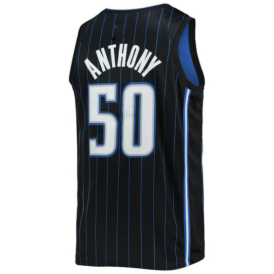 O.Magic #50 Cole Anthony Unisex 2022-23 Swingman Jersey Icon Edition Black Stitched American Basketball Jersey - Main View