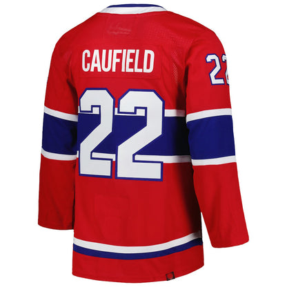 M.Canadiens #22 Cole Caufield Primegreen Authentic Pro Home Player Jersey Red Stitched American Hockey Jerseys - Main View