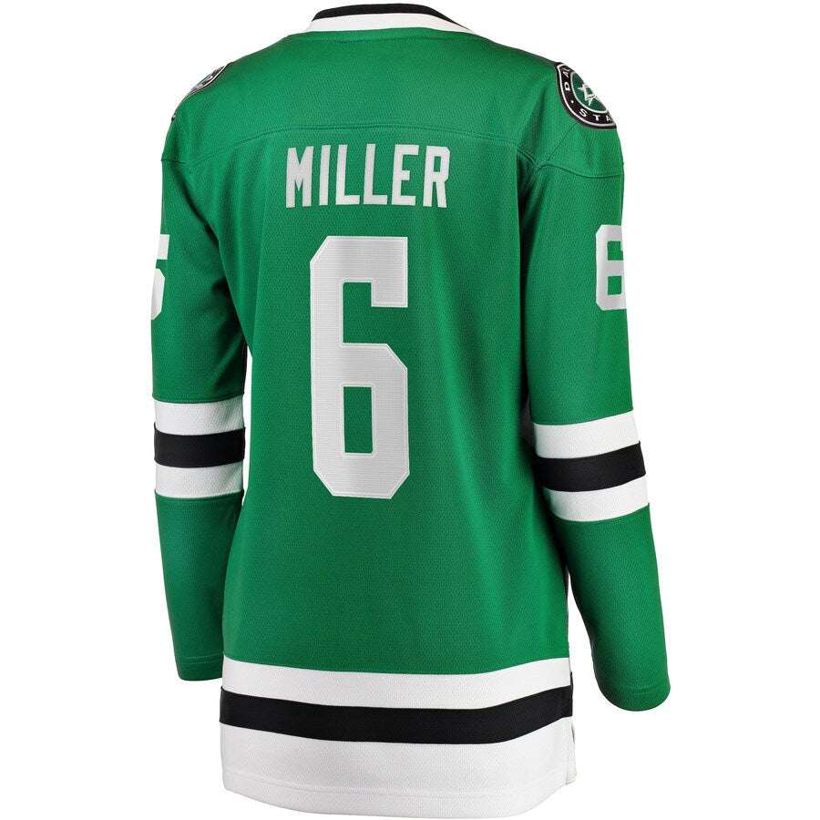 D.Stars #6 Colin Miller Fanatics Branded Home Breakaway Player Jersey Kelly Green Stitched American Hockey Jerseys - Main View