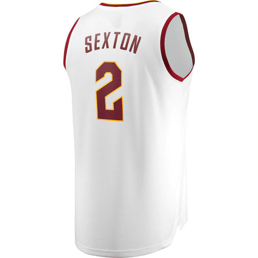 C.Cavaliers #2 Collin Sexton Fanatics Branded Fast Break Replica Player Jersey White Association Edition Stitched American Basketball Jersey - Main View