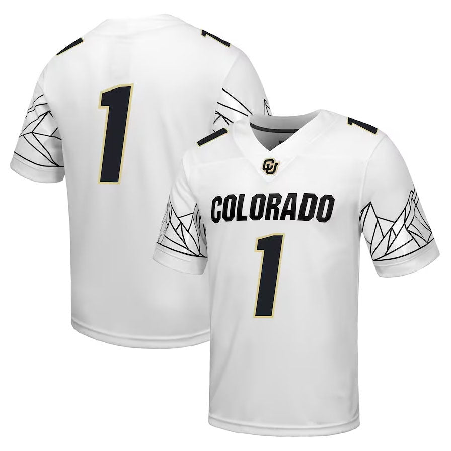 #1 C.Buffaloes Untouchable Game Jersey - White American College Jerseys - Main View