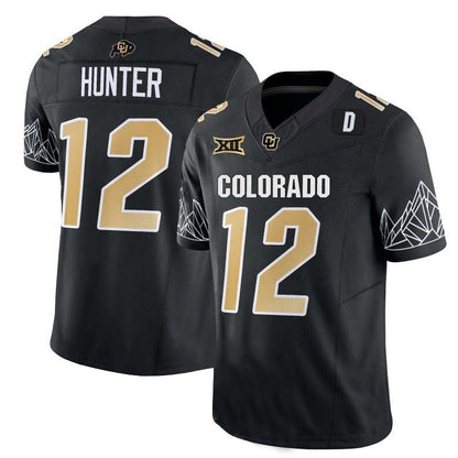 C.Buffaloes #12 Travis Hunter 2024 Black Home Stitched American College Jerseys - Main View