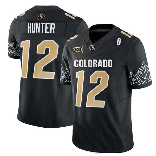 C.Buffaloes #12 Travis Hunter 2024 Black Home Stitched American College Jerseys - Main View