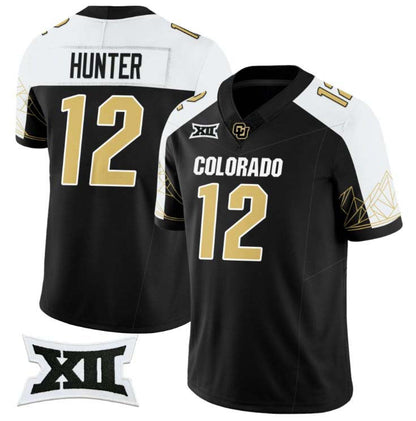 C.Buffaloes #12 Travis Hunter Black 2024 Vapor Limited Alternate Football Stitched American College Jerseys - Main View