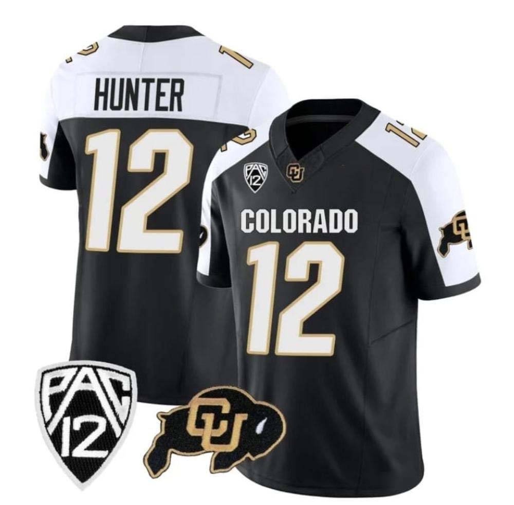C.Buffaloes #12 Travis Hunter Black Vapor Limited Football Stitched American College Jerseys - Main View