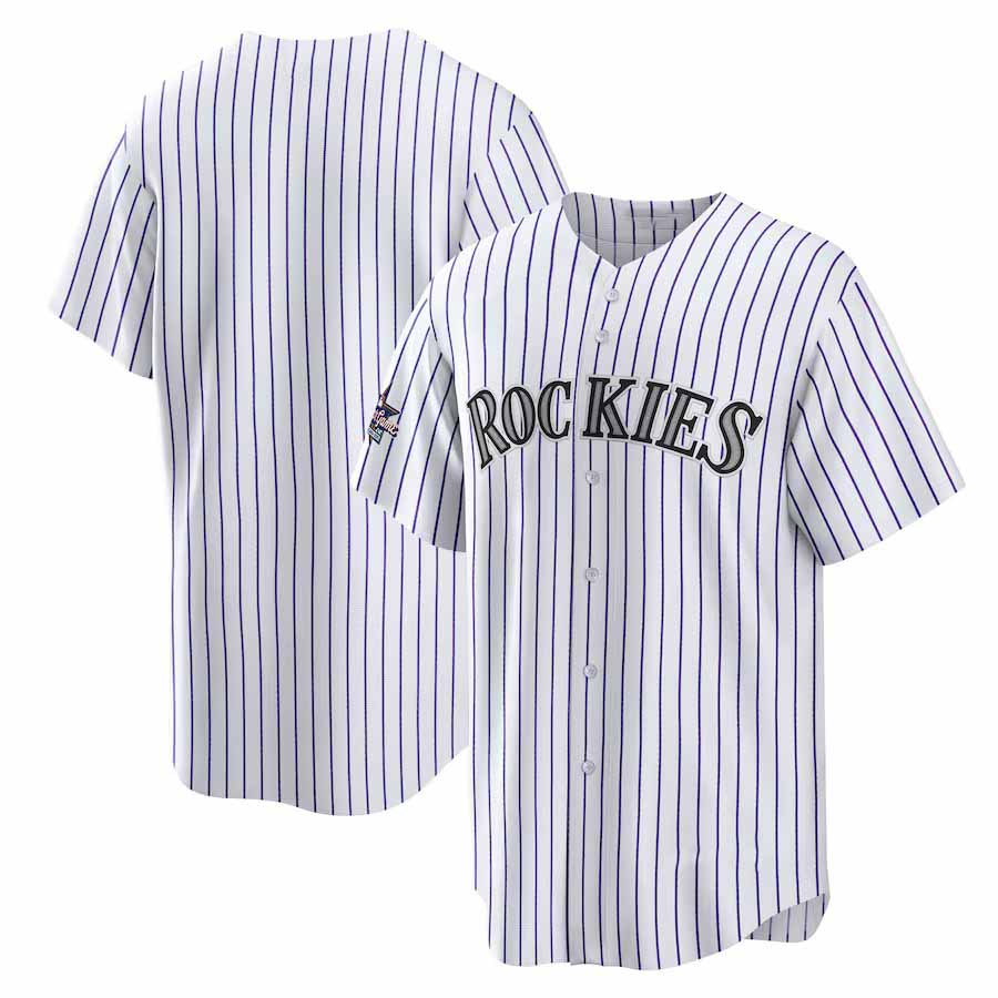 Colorado Rockies 2025 All-Star Game Home Replica Jersey - White Stitched Baseball Jersey - Main View