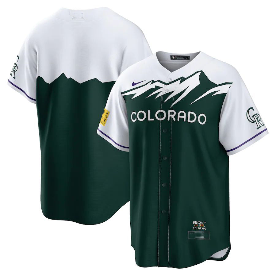 Colorado Rockies Green 2022 City Connect Replica Team Jersey Baseball Jerseys - Main View