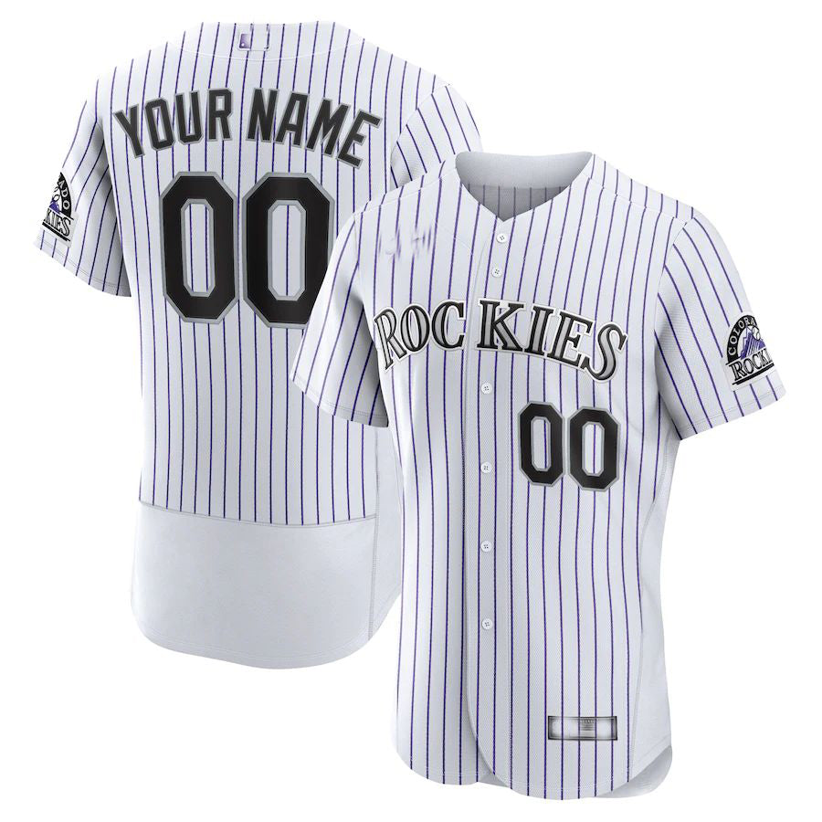 Baseball Jerseys Custom Colorado Rockies White Home Authentic Custom Jersey - Main View