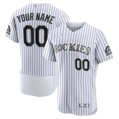 Baseball Jerseys Custom Colorado Rockies White Home Authentic Custom Jersey - Main View
