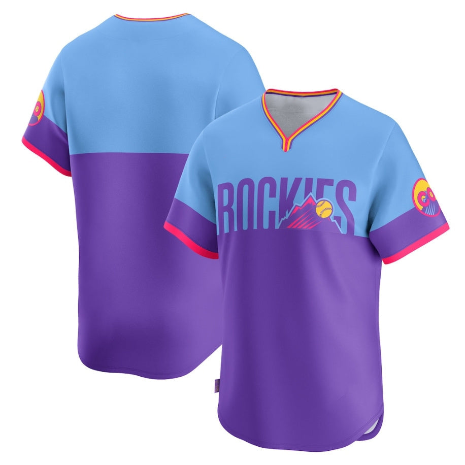 Colorado Rockies Purple/Light Blue 2025 City Connect Limited Baseball Jerseys - Main View