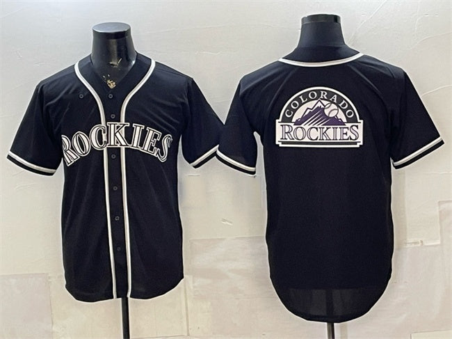 Colorado Rockies Team Big Logo 2026 Fashion Replica Black Out Stitched Jersey - Main View