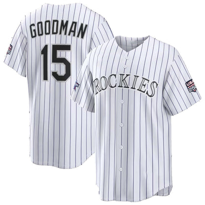 Colorado Rockies #15 Hunter Goodman 2026 All-Star Game White Replica Baseball Jersey - Main View