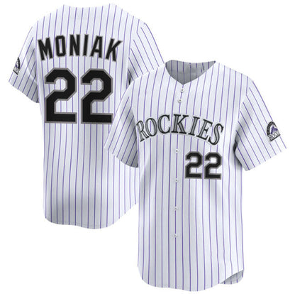 Colorado Rockies #22 Mickey Moniak White Home Limited Stitched Baseball Jersey - Main View