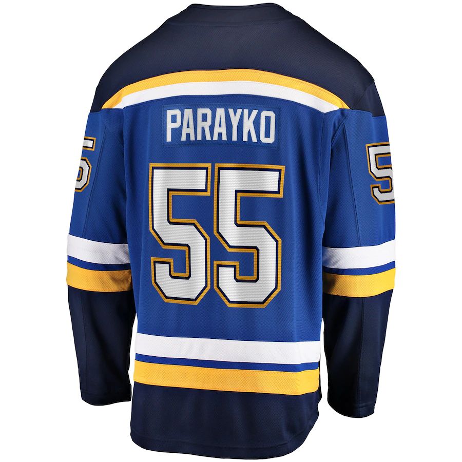 St.L.Blues #55 Colton Parayko Fanatics Branded Breakaway Player Jersey Blue Stitched American Hockey Jerseys - Main View