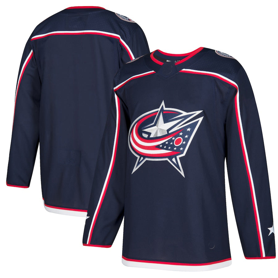 C.Blue Jackets Home Authentic Blank Jersey Navy Stitched American Hockey Jerseys - Main View