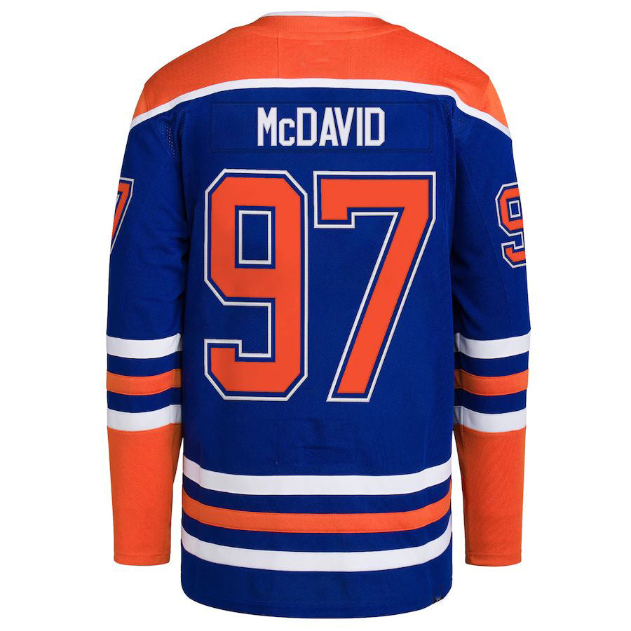 E.Oilers #97 Connor McDavid Home Primegreen Authentic Pro Player Jersey Royal Stitched American Hockey Jerseys - Main View