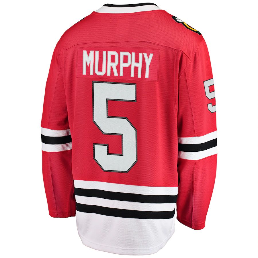 C.Blackhawks #5 Connor Murphy Breakaway Player Jersey  Red Stitched American Hockey Jerseys - Main View