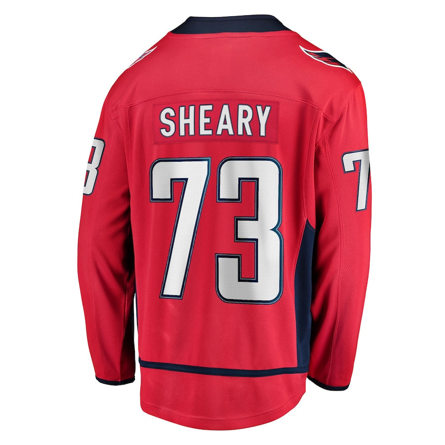 W.Capitals #73 Conor Sheary Fanatics Branded Home Breakaway Player Jersey Red Stitched American Hockey Jerseys - Main View
