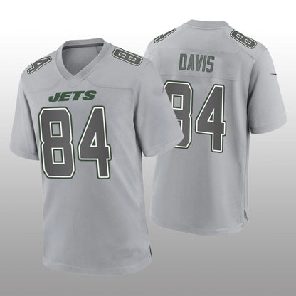 NY.Jets #84 Corey Davis Gray Game Atmosphere Jersey Stitched American Football Jerseys - Main View