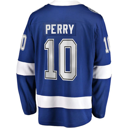 TB.Lightning #10 Corey Perry Fanatics Branded Home Breakaway Player Jersey  Blue Stitched American Hockey Jerseys - Main View