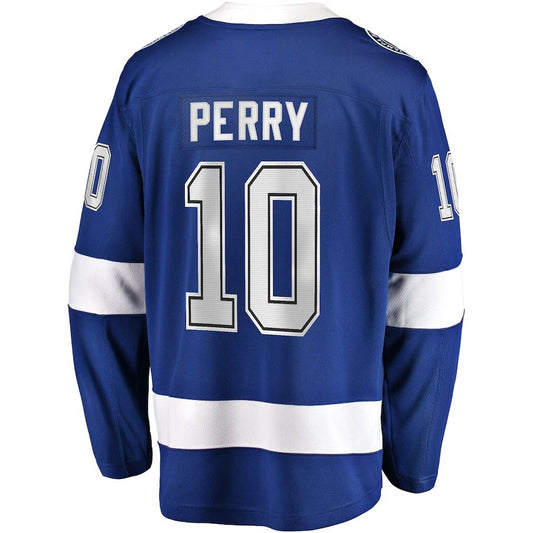 TB.Lightning #10 Corey Perry Fanatics Branded Home Breakaway Player Jersey  Blue Stitched American Hockey Jerseys - Main View