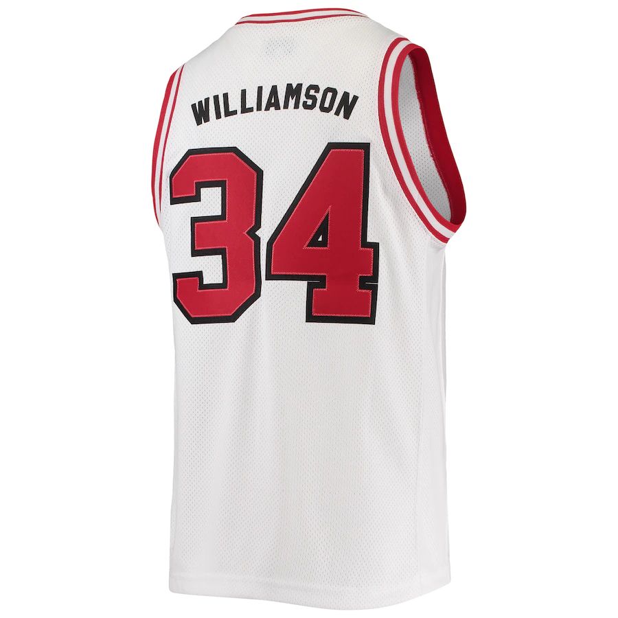A.Razorbacks #34 Corliss Williamson Original Retro Brand Alumni Commemorative Classic Basketball Jersey White Stitched American College Jerseys - Main View