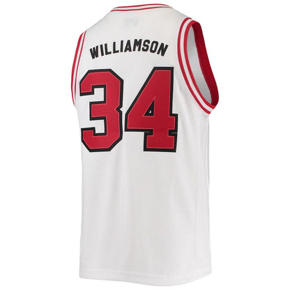 A.Razorbacks #34 Corliss Williamson Original Retro Brand Alumni Commemorative Classic Basketball Jersey White Stitched American College Jerseys - Main View