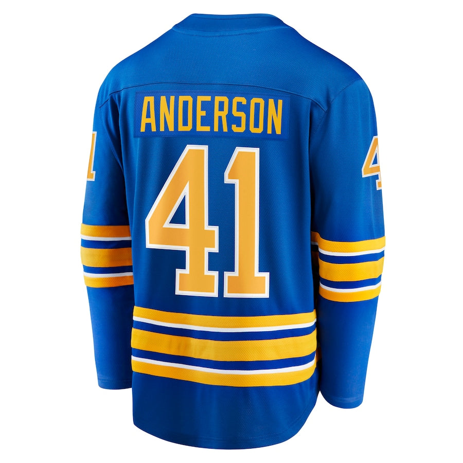 B.Sabres #41 Craig Anderson Fanatics Branded Home Breakaway Player Jersey Royal Stitched American Hockey Jerseys - Main View