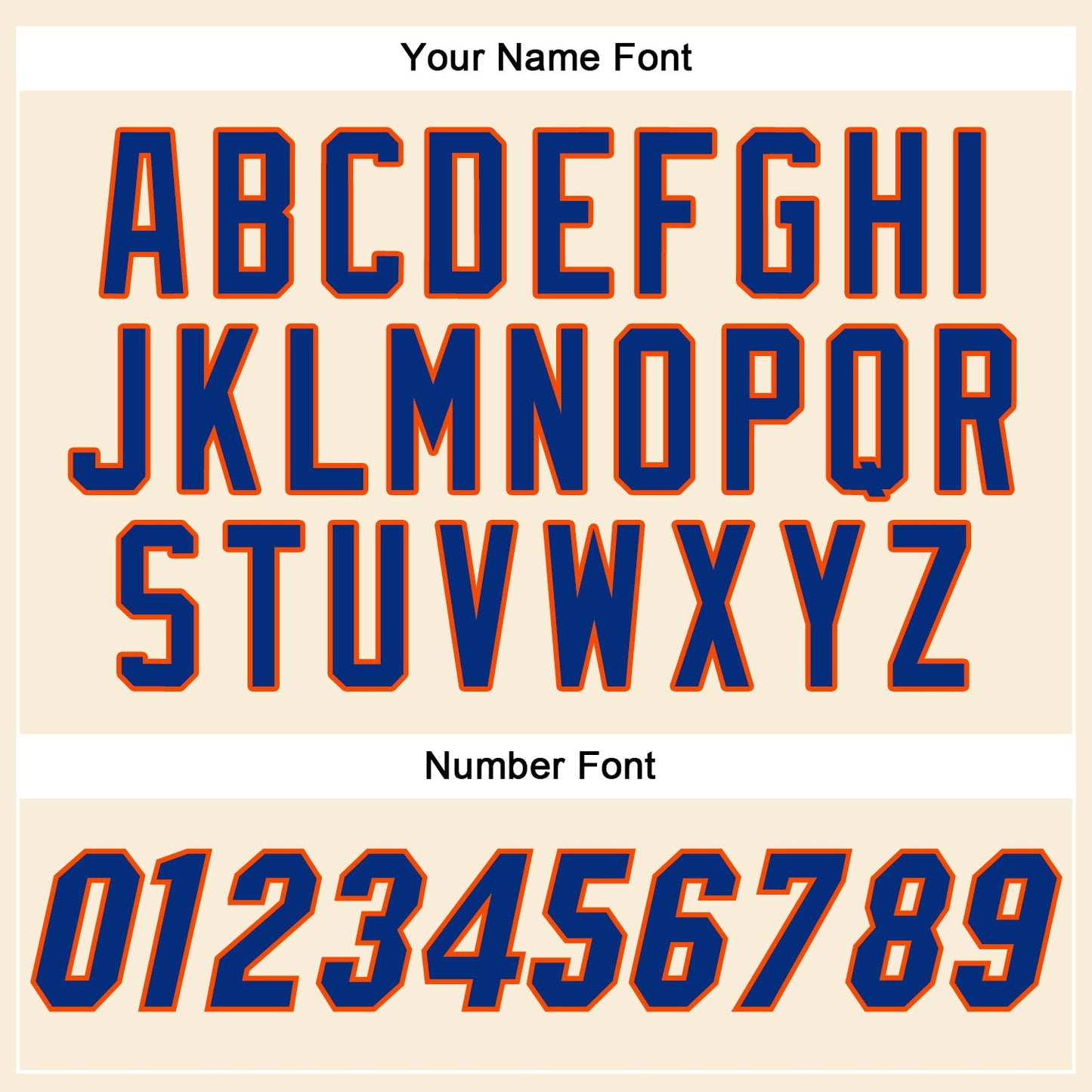 Custom Cream Royal-Orange Authentic Baseball Jersey view 5