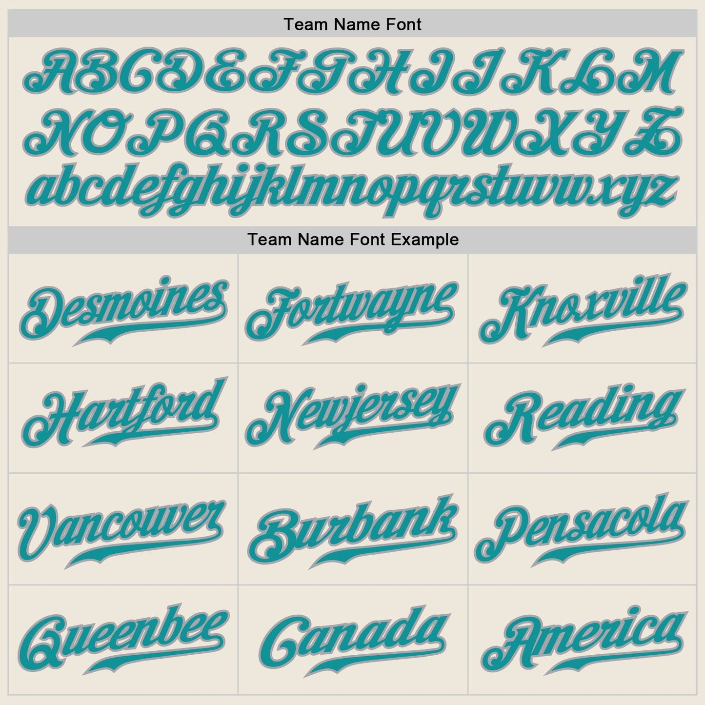 Custom Cream Teal Pinstripe Teal-Gray Authentic Baseball Jersey view 5