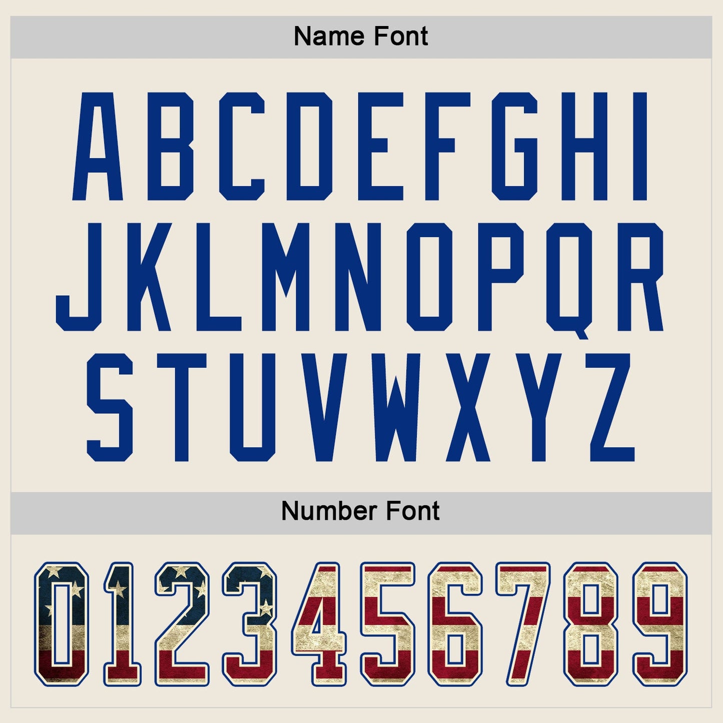 Custom Cream Vintage USA Flag Royal-Red Hockey Jersey view 3