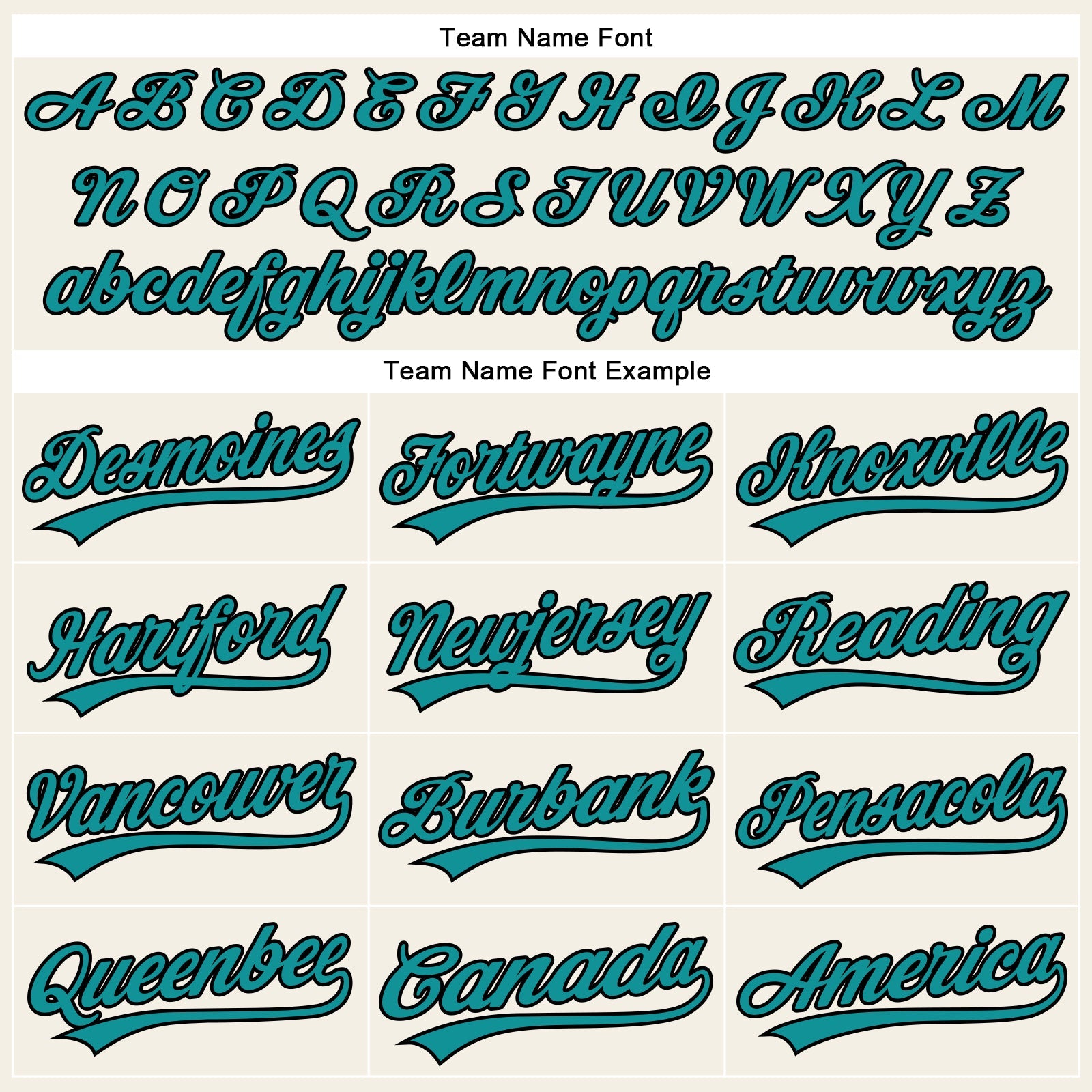 Custom Cream Teal Pinstripe Black Authentic Baseball Jersey view 4
