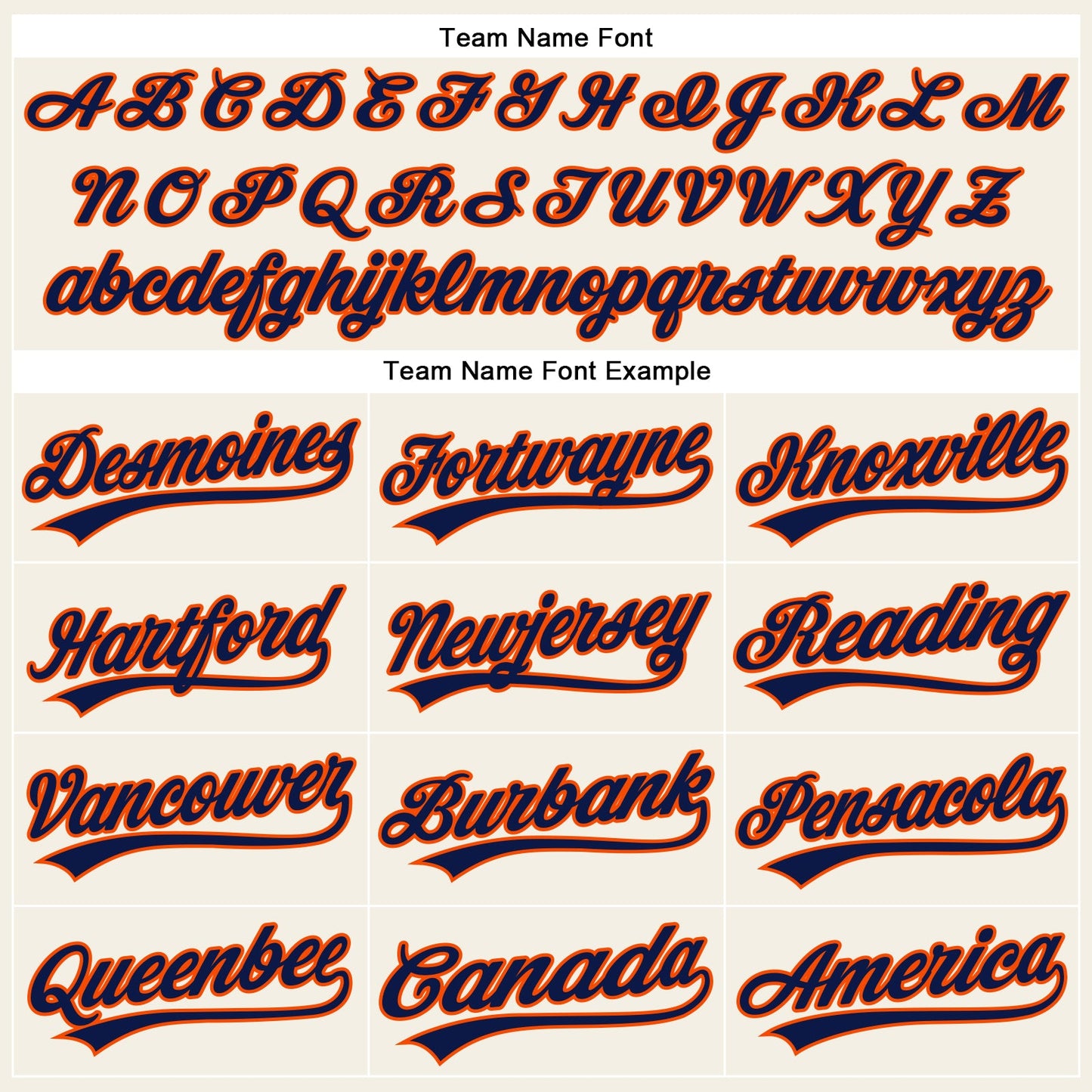 Custom Cream Navy Pinstripe Orange Authentic Baseball Jersey view 4